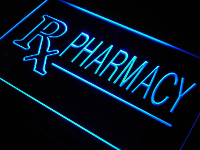 RX Pharmacy Drug Stores Shops Neon Light Sign